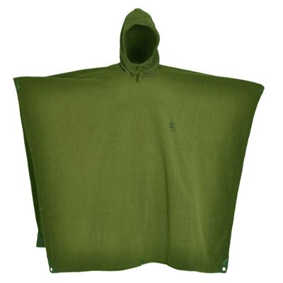 FLEECE-Poncho mit herunterziehbarer Kapuze GRÜN