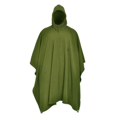 FLEECE-Poncho mit herunterziehbarer Kapuze GRÜN