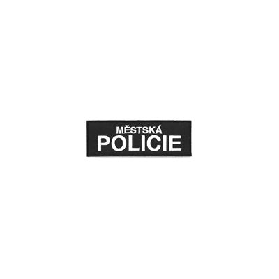 Patch MĚSTSKÁ POLICIE (STADT POLIZEI) klein Velcro SCHWARZ