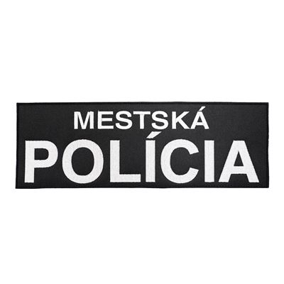 Patch MESTSKÁ POLÍCIA (STADT POLIZEI) groß Velcro SCHWARZ