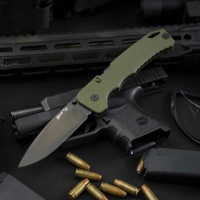 Klappmesser SWIFT III glatte Klinge OLIVE Cold Steel FL40AT 2