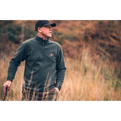 Fleece-Pullover mit Fasanenmotiv GRÜN JACK PYKE JFLTPHM 9