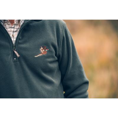 Fleece-Pullover mit Fasanenmotiv GRÜN JACK PYKE JFLTPHM 10