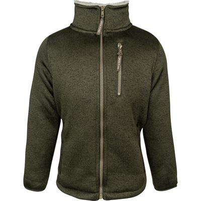 Kinderjacke SCANDINAVIAN SHERPA isoliert OLIVE