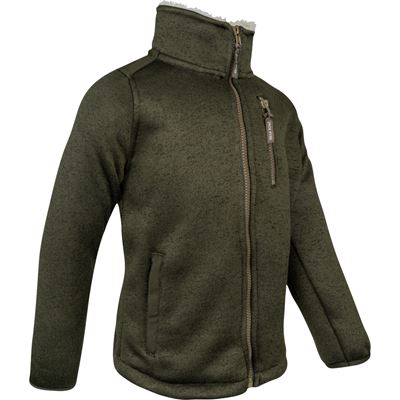 Kinderjacke SCANDINAVIAN SHERPA isoliert OLIVE