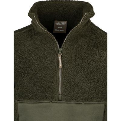 SHERPA FLEECE PULLOVER DARK OLIVE