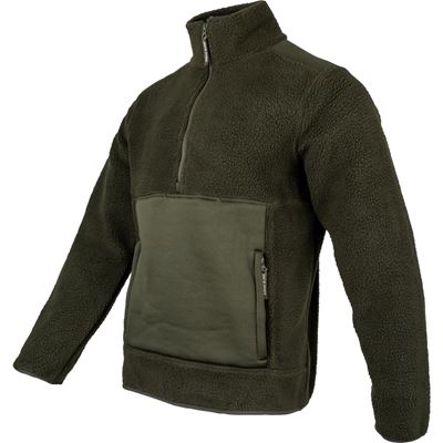 SHERPA FLEECE PULLOVER DARK OLIVE