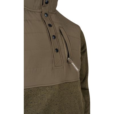 SNAP NECK PULLOVER OLIVE