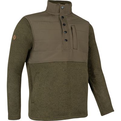 SNAP NECK PULLOVER OLIVE