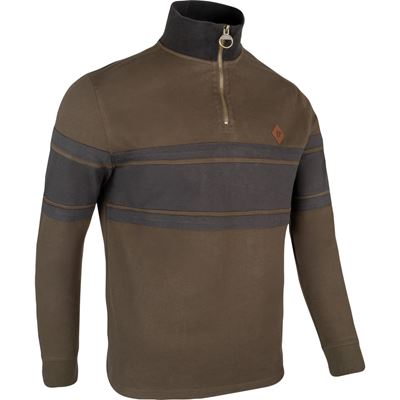 Sweatshirt HALF ZIP CONTRAST GRÜN