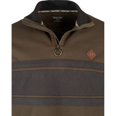 Sweatshirt HALF ZIP CONTRAST GRÜN