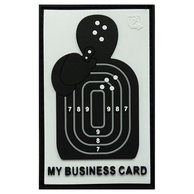Patch MY BUSINESS CARD Kunststoff Velcro
