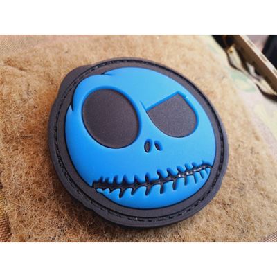 Patch NIGHTMARE SMILEY Plastik GLOW IN THE DARK BLAU