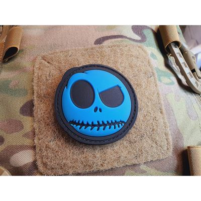 Patch NIGHTMARE SMILEY Plastik GLOW IN THE DARK BLAU