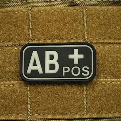 Patch BLUTGRUPPE AB POS Plastik GLOW IN THE DARK