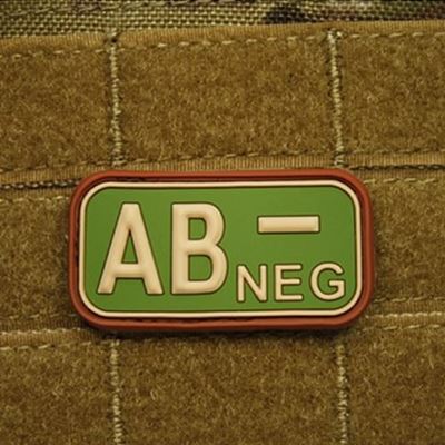 Patch BLUTGRUPPE AB NEG Plastik MULTICAM®