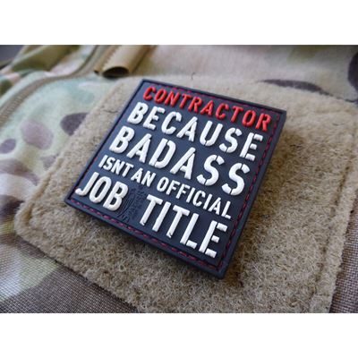 Patch CONTRACTOR - BADASS Kunststoff Velcro