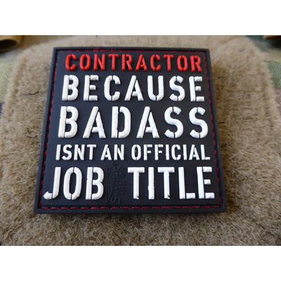 Patch CONTRACTOR - BADASS Kunststoff Velcro