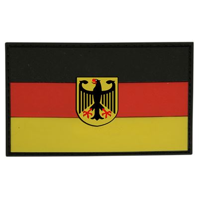 Patch Deutsche Flagge mit Adlersymbol Plastik BUNT Velcro