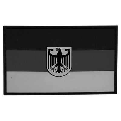 Patch Deutsche Flagge mit Adlersymbol Plastik GRAU Velcro