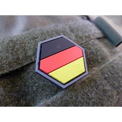 Deutschland Flagge Hexagon Velcro Patch FULLCOLOR