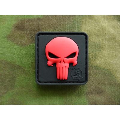 Patch PUNISHER Plastik SCHWARZ/ROT