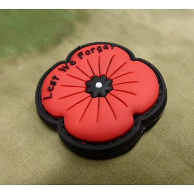 Patch KLATSCHMOHN LEST WE FORGET Velcro BUNT