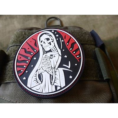 Patch SANTA MUERTE Plastik Velcro BUNT