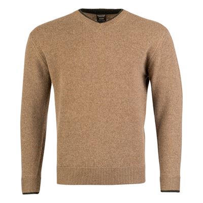 Pullover ASHCOMBE mit V-Ausschnitt aus Lammwolle BARLEY