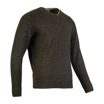 Pullover ASHCOMBE mit V-Ausschnitt aus Lammwolle GRÜN JACK PYKE JVNECASHDO 3