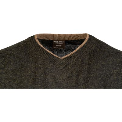 Pullover ASHCOMBE mit V-Ausschnitt aus Lammwolle GRÜN JACK PYKE JVNECASHDO 5