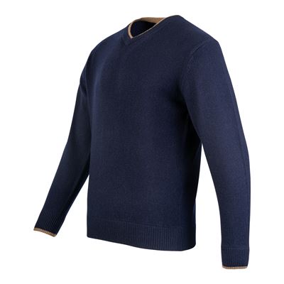 Pullover ASHCOMBE mit V-Ausschnitt aus Lammwolle BLAU JACK PYKE JVNECASHNAV 4
