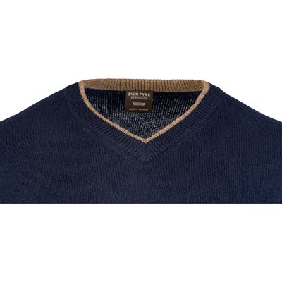 Pullover ASHCOMBE mit V-Ausschnitt aus Lammwolle BLAU JACK PYKE JVNECASHNAV 5