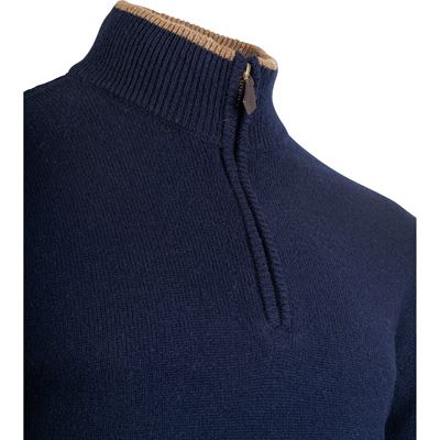 Strick Pullover ASHCOMBE mit Reißverschluss Schafswolle NAVY BLUE JACK PYKE JZKNITASHNAV 6