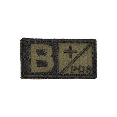 Patch Blutgruppe B POS VELCRO GRÜN