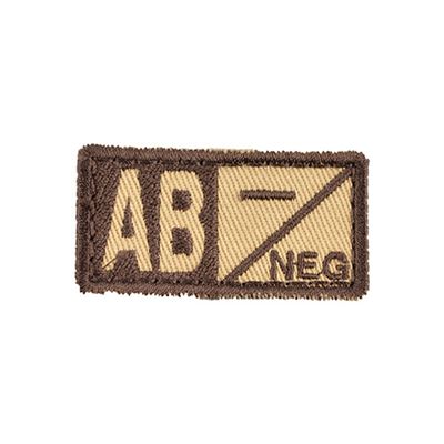 Patch Blutgruppe AB NEG VELCRO SAND