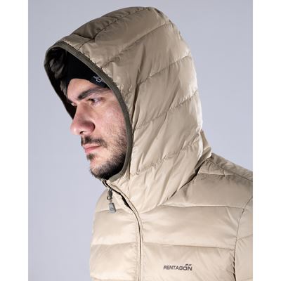 Jacke mit Kapuze AURORA 2.0 PUFFER HOODED KHAKI