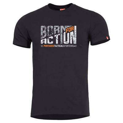 Tshirt BORN FOR ACTION SCHWARZ