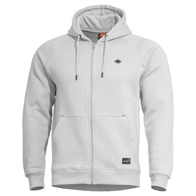 Pullover PHAETON ZIP mit Kapuze WEISS
