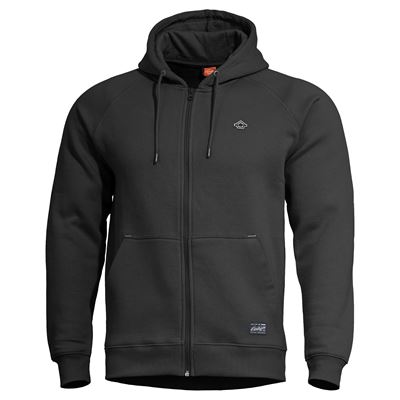 Pullover PHAETON ZIP mit Kapuze SCHWARZ