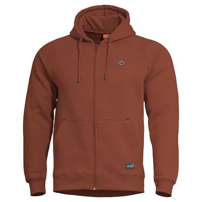 Pullover PHAETON ZIP mit Kapuze MAROON RED
