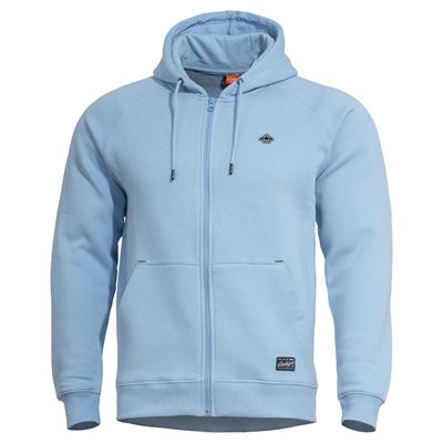 Pullover PHAETON ZIP mit Kapuze LAGOON BLUE