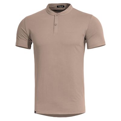 T-Shirt ROMEO HENLEY 2.0 Kurzarm KHAKI