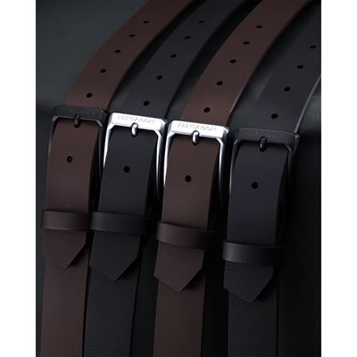 Gürtel MONTE mit SCHWARZER Schnalle 35 mm WEINROT PENTAGON K17140-BLK-10 3