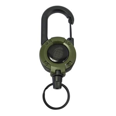 Schlüsselanhänger HEAVY DUTY mit Winde und Karabiner OLIVE