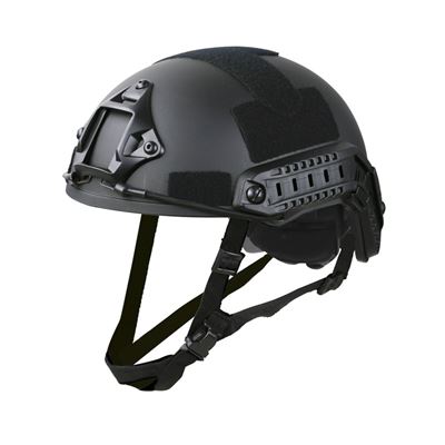 Helm FAST Airborne komplett velcro SCHWARZ