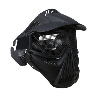 Fullface Maske mit Gitter SCHWARZ