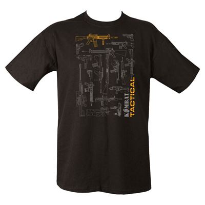 TACTICAL GUN Baumwoll-T-Shirt BLACK