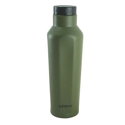 Sechseckige Flasche MILITARY isoliert NEREZ 500ml OLIV