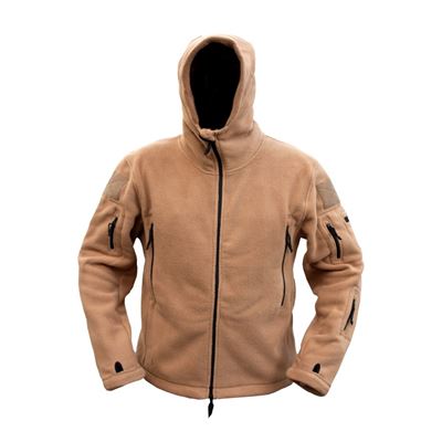 Fleecejacke RECON mit Kapuze COYOTE